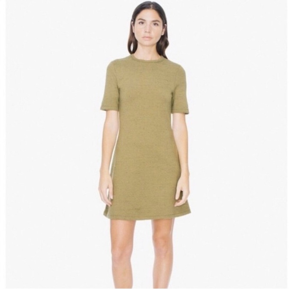 American Apparel Ponte Short Sleeve Pullover Mini Dress